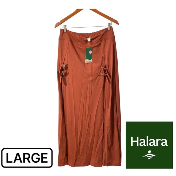 HALARA High Waisted Decorative Buckle 2-in-1 Maxi Casual Skirt - Picture 4 of 6